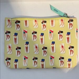 Ipsy Yellow Bag with Stylish Figure Design